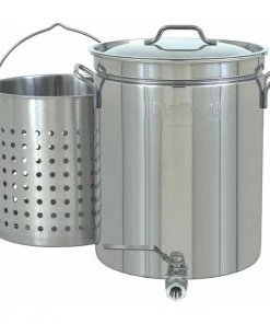Bayou Classic 10 Gallon Stainless Steel Stock Pot, Spigot And Basket