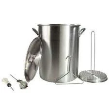Cajun Classic Turkey Fry Pot W/rack, Basket, Thermometer, Syringe 28 Qt Turkey Fryer Pots