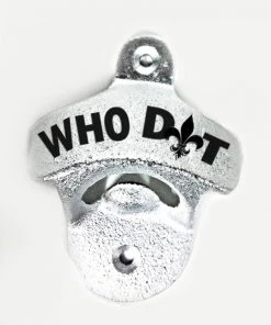 Cajun Classic Cast Iron Cookware Who Dat Saints Cast Iron Wall Mount Beer Bottle Opener