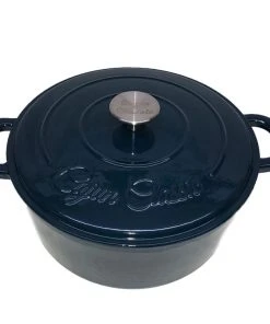 Cast Iron Cookware Cajun Classic 5 Qt Enamel Navy Blue Dutch Oven