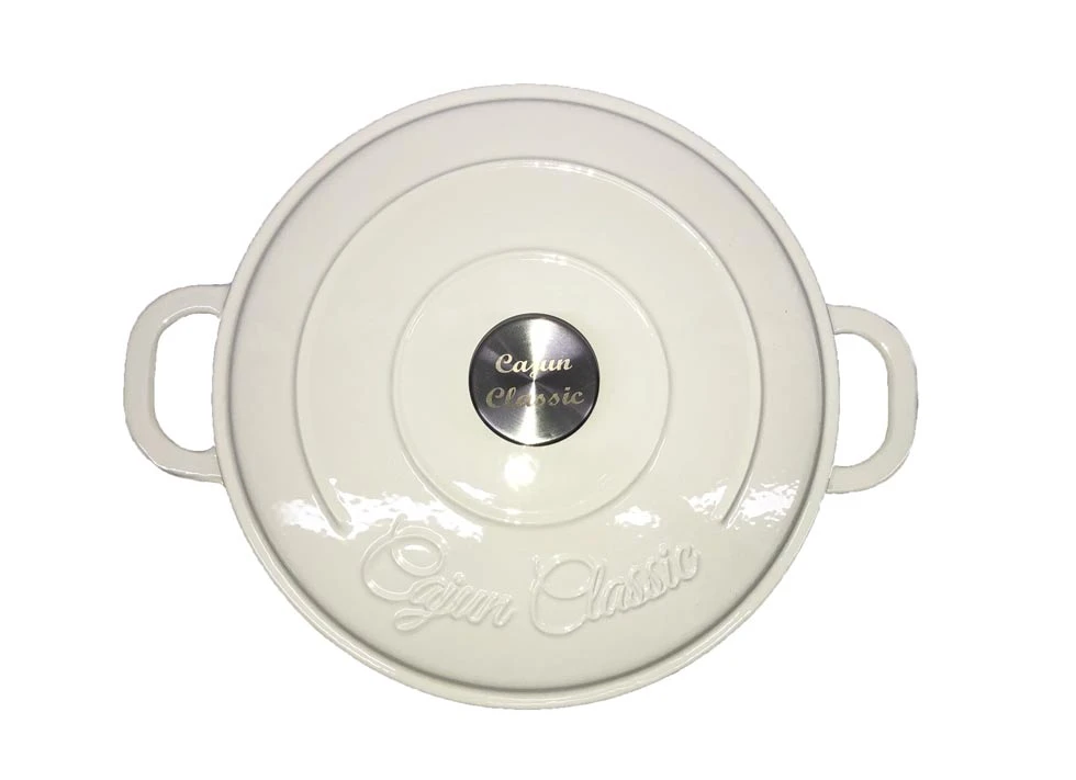 Cajun Classic 5 Qt Enamel White Dutch Oven 2 Cajun Classic 5 Qt Enamel White Dutch Oven