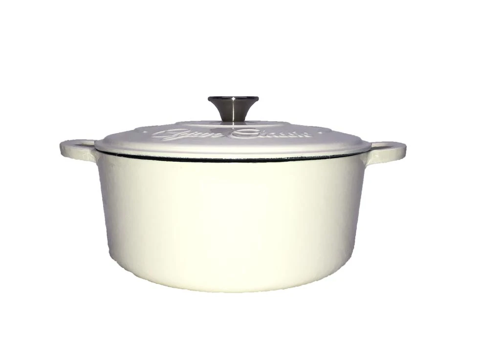 Cajun Classic 5 Qt Enamel White Dutch Oven 1 Cajun Classic 5 Qt Enamel White Dutch Oven