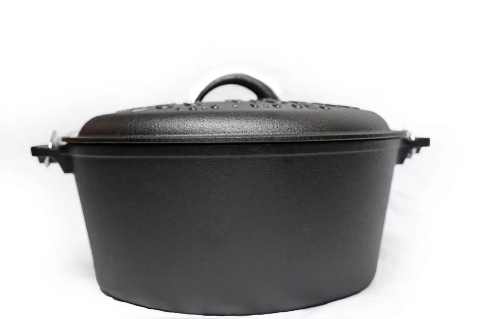 Cajun Classic Seasoned Cast Iron Dutch Oven Pot LSU Tigers- 9 Quart 2 Cajun Classic Seasoned Cast Iron Dutch Oven Pot LSU Tigers- 9 Quart
