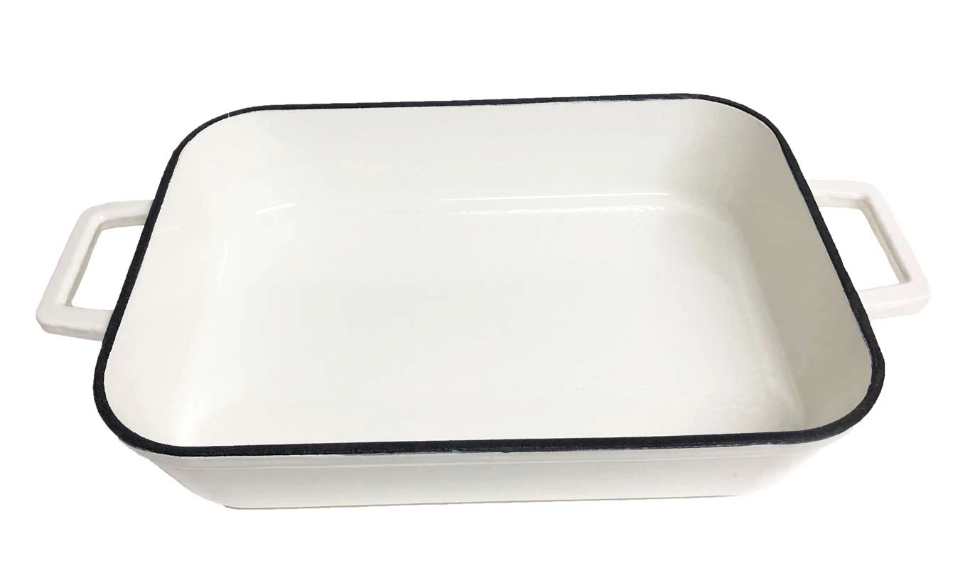 Cajun Classic White Enamel Baking Dish 1 Cajun Classic White Enamel Baking Dish