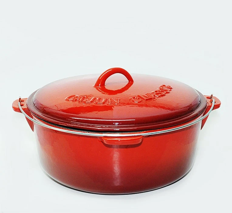 Cajun Classic 6 Qt Enamel Red Dutch Oven Cast Iron Cookware 1 Cajun Classic 6 Qt Enamel Red Dutch Oven Cast Iron Cookware