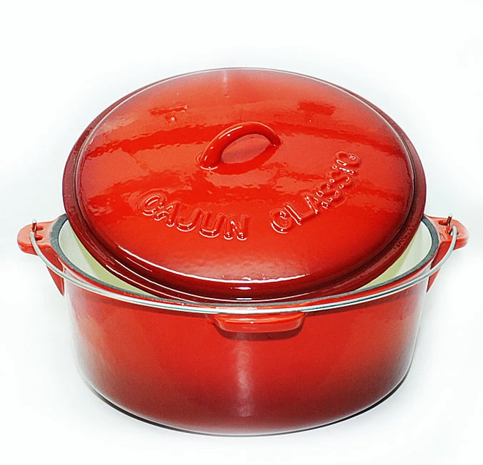 Cajun Classic 12 Qt Enamel Red Dutch Oven Cast Iron Cookware 2 Cajun Classic 12 Qt Enamel Red Dutch Oven Cast Iron Cookware