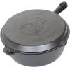 Cajun Classic Seasoned Cast Iron Chicken Fryer With Cast Iron Deer Skillet Lid Cast Iron Cookware