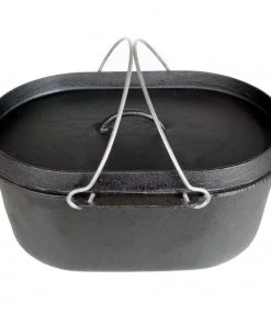 Cajun Classic Cast Iron Oval Casserole Dish Pot
