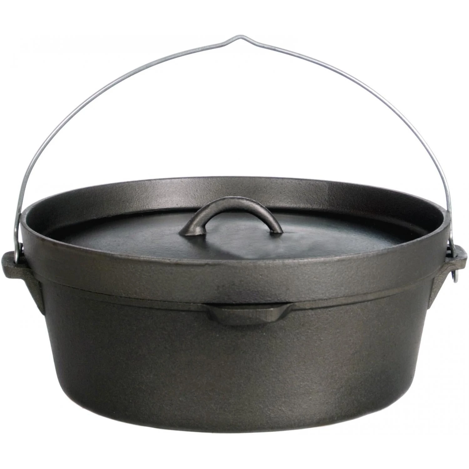 Cajun Classic Seasoned Camp Dutch Oven W/ Biscuit Lid - 6 Qt Cast Iron Cookware 1 Cajun Classic Seasoned Camp Dutch Oven W/ Biscuit Lid - 6 Qt Cast Iron Cookware