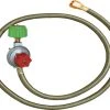 King Kooker Stainless Steel 10 PSI Hose & Regulator With Female Flare Swivel Propane Regulator Kits