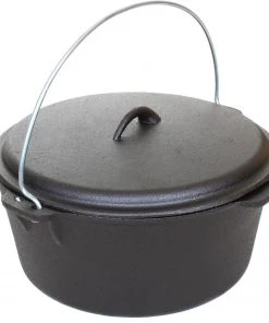Cajun Classic Seasoned Cast Iron Dutch Oven Pot - 9 Quart