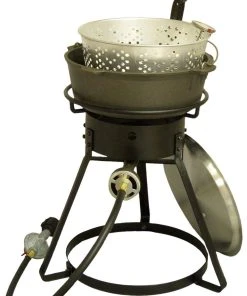 Cast Iron Cookware King Kooker Cast Iron Dutch Oven Outdoor Fish Frying Cooking Kit (DISCONTINUED SUB: 1650)