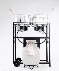 King Kooker Fish Fryers Dual Burner Outdoor Cooking Cart 30 Inches