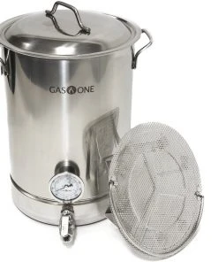 Cajun Outdoor Cooking 8 Gallon Stainless Steel Stock Pot With Spigot Brew Pots