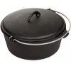 Cajun Classic Seasoned Cast Iron Dutch Oven Pot - 4.5 Quart Cast Iron Cookware