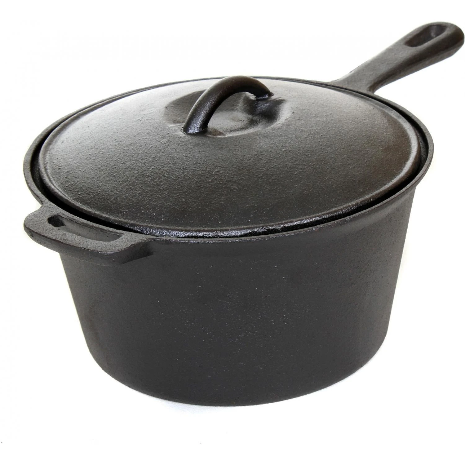 Cajun Classic Seasoned Sauce Pot - 3 Quart Cast Iron Cookware 1 Cajun Classic Seasoned Sauce Pot - 3 Quart Cast Iron Cookware