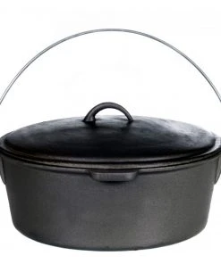Cast Iron Cookware Cajun Classic Seasoned Cast Iron Dutch Oven Pot - 20 Quart