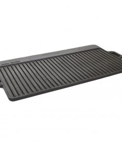 Cast Iron Cookware Cajun Classic Rectangular Large Reversible Seasoned Cast Iron Griddle
