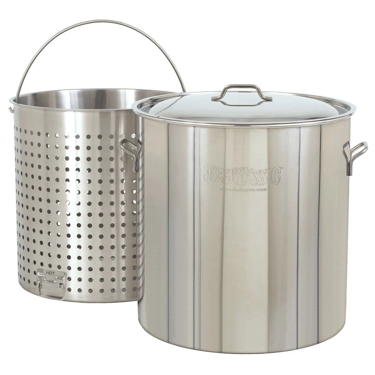 Stock Pots Bayou Classic 102 Quart Stainless Steel Stock Pot Kit 1 Stock Pots Bayou Classic 102 Quart Stainless Steel Stock Pot Kit