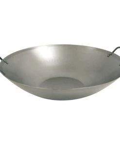 Bayou Classic Flat Bottom Carbon Steel Wok