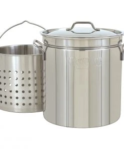 Stock Pots Bayou Classic 36 Quart Stainless Steel Stock Pot Kit