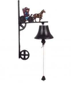 Cajun Classic Cast Iron Cookware Cast Iron Horse And Buggy Outdoor Dinner Bell